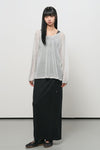 General Idea WOMAN Sheer Neck String Knit Pullover