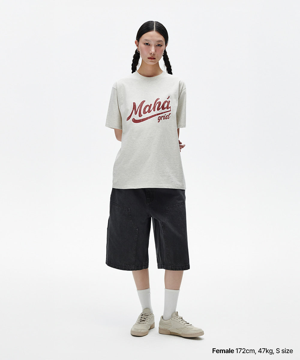 Mahagrid Vintage Script Tee [Oatmeal]