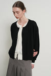 General Idea WOMAN Double Layered Crew Neck Cardigan