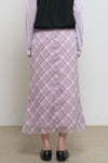 General Idea WOMAN Check Sheer Long Skirt