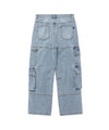 Cavish Washed Denim Cargo Pants