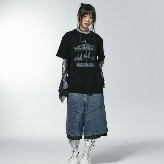 Nice Ghost Club Cat Rides Tee