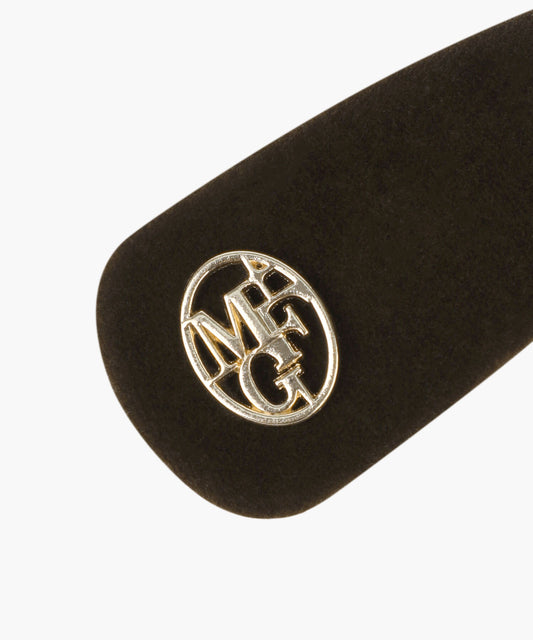 Marithé François Girbaud Circle Logo Velvet Hair Pin