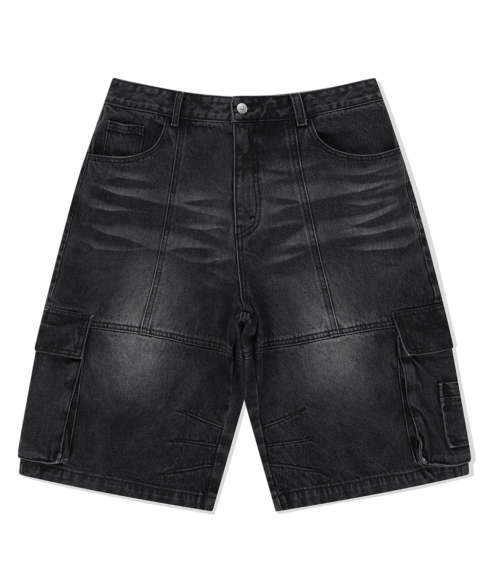 Mahagrid Bermuda Cargo Denim Short