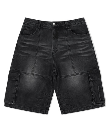 Mahagrid Bermuda Cargo Denim Short