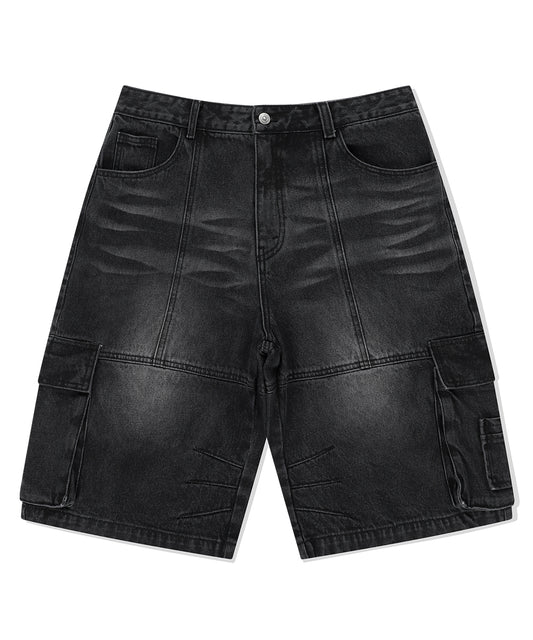 Mahagrid Bermuda Cargo Denim Short