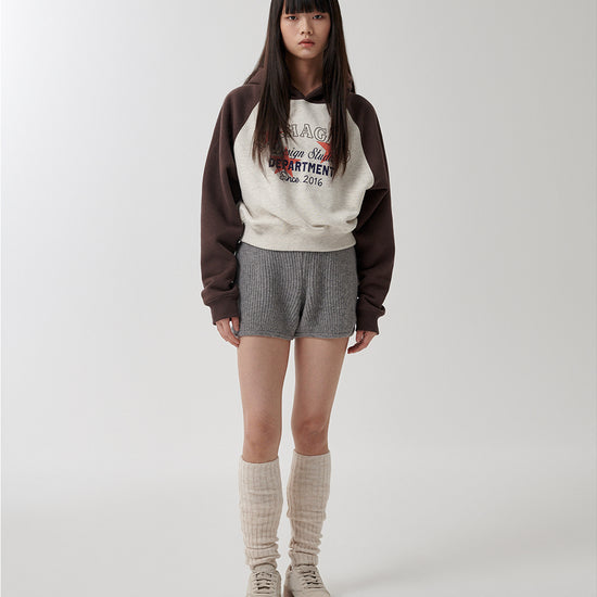 Mahagrid Department Star Crop Hoodie