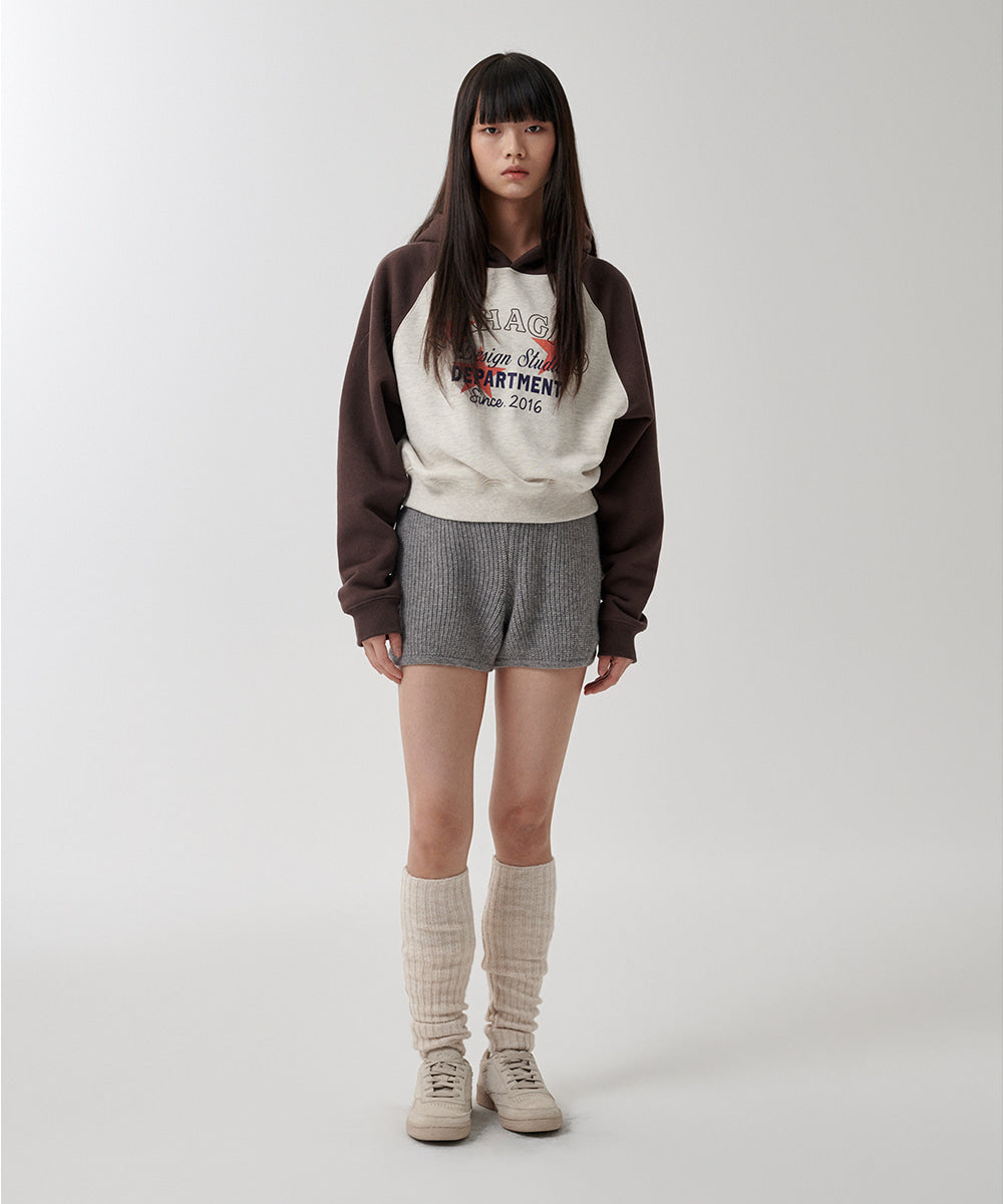 Mahagrid Department Star Crop Hoodie