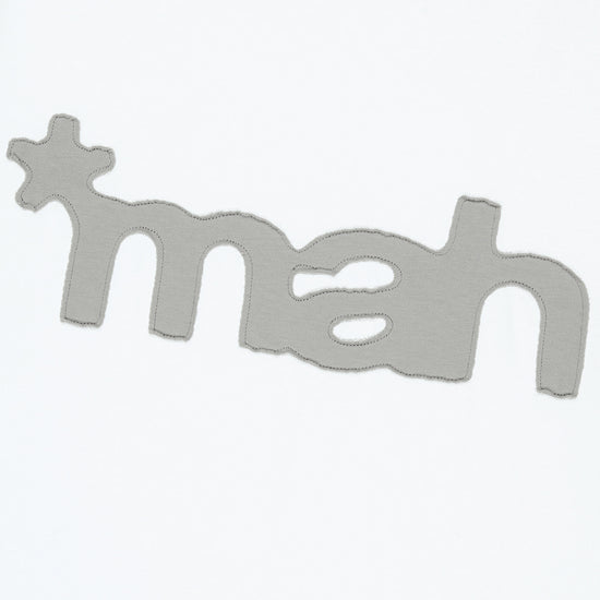 Mahagrid Mahagrid Cut Off Applique Tee in White