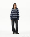 Mahagrid Hairy Stripe Knit Sweater