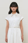 General Idea WOMAN Dolman Sleeve Belted Long Dress