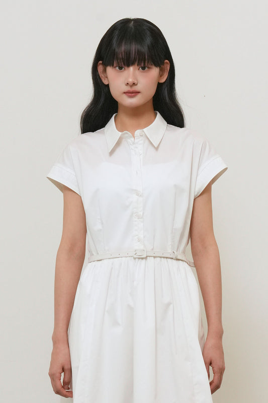General Idea WOMAN Dolman Sleeve Belted Long Dress