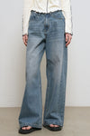 General Idea WOMAN Snap Detail Wide Denim Pants
