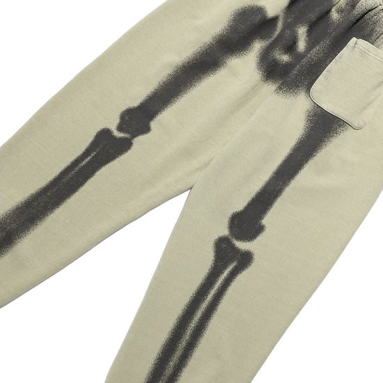 Nice Ghost Club Skull Graffiti Pigment Sweatpants [Beige]