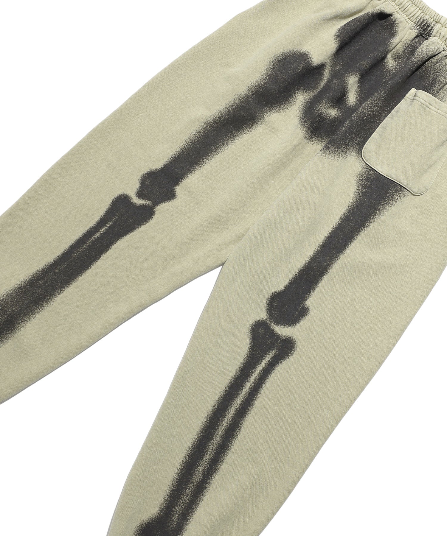 Nice Ghost Club Skull Graffiti Pigment Sweatpants [Beige]