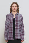 General Idea WOMAN Loose Fit Natural Check Shirt