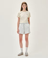 Marithé François Girbaud W REGULAR LOGO SWEAT SHORTS