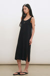General Idea Woman Cool U-Neck Maxi Knit Dress [Black]