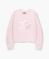 Marithé François Girbaud Kids Hand Writing Logo Crop Sweatshirt Light Pink