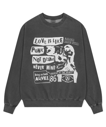 Mahagrid Love Punk Pigment Sweatshirt