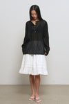 General Idea LUPITA PICK Woman Lace Flare Midi Skirt White