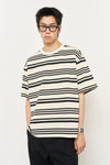 General Idea MAN Stripe Loose Fit T-Shirt Short Sleeve [IVORY]