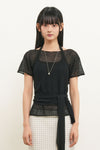 General Idea WOMAN Sheer Halterneck Layered Knit Set