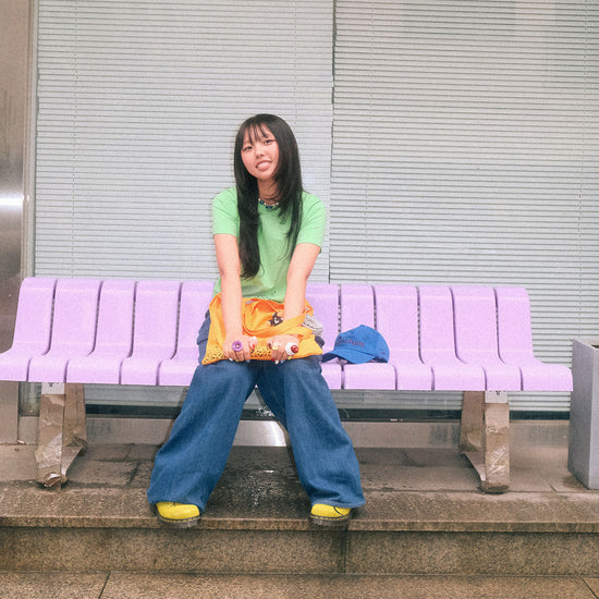 Nice Ghost Club X Jimmizo Music Note Tee in Yellow Green