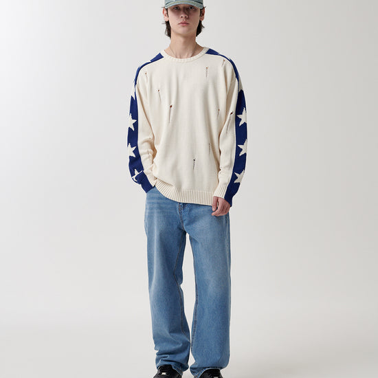 Mahagrid STAR CRASH KNIT CREWNECK