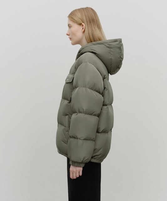 Marithé François Girbaud Hooded Chest Pocket Down Jacket