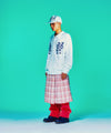Nice Ghost Club Dancing Skeletons Zip Polo Knit