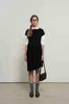 General Idea WOMAN Unbalanced Pleats Knit Dress