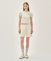 Marithé François Girbaud W LACE DETAIL SWEAT SHORTS