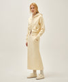 Marithé François Girbaud Women's Classic Logo Sweat Long Skirt in Butter
