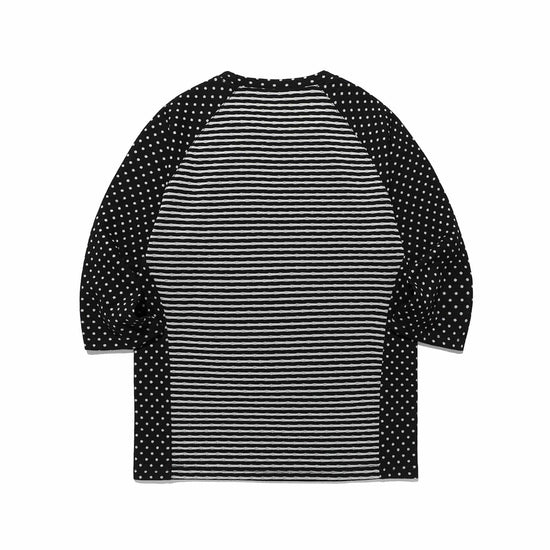 Nice Ghost Club Gakiya Isamu Stripe 3/4 Sleeve Tee [Black]