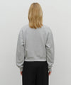 Marithé François Girbaud W Raw Edge Applique Logo Crop Sweatshirt Navy