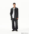 Mahagrid Faux Leather Car Coat