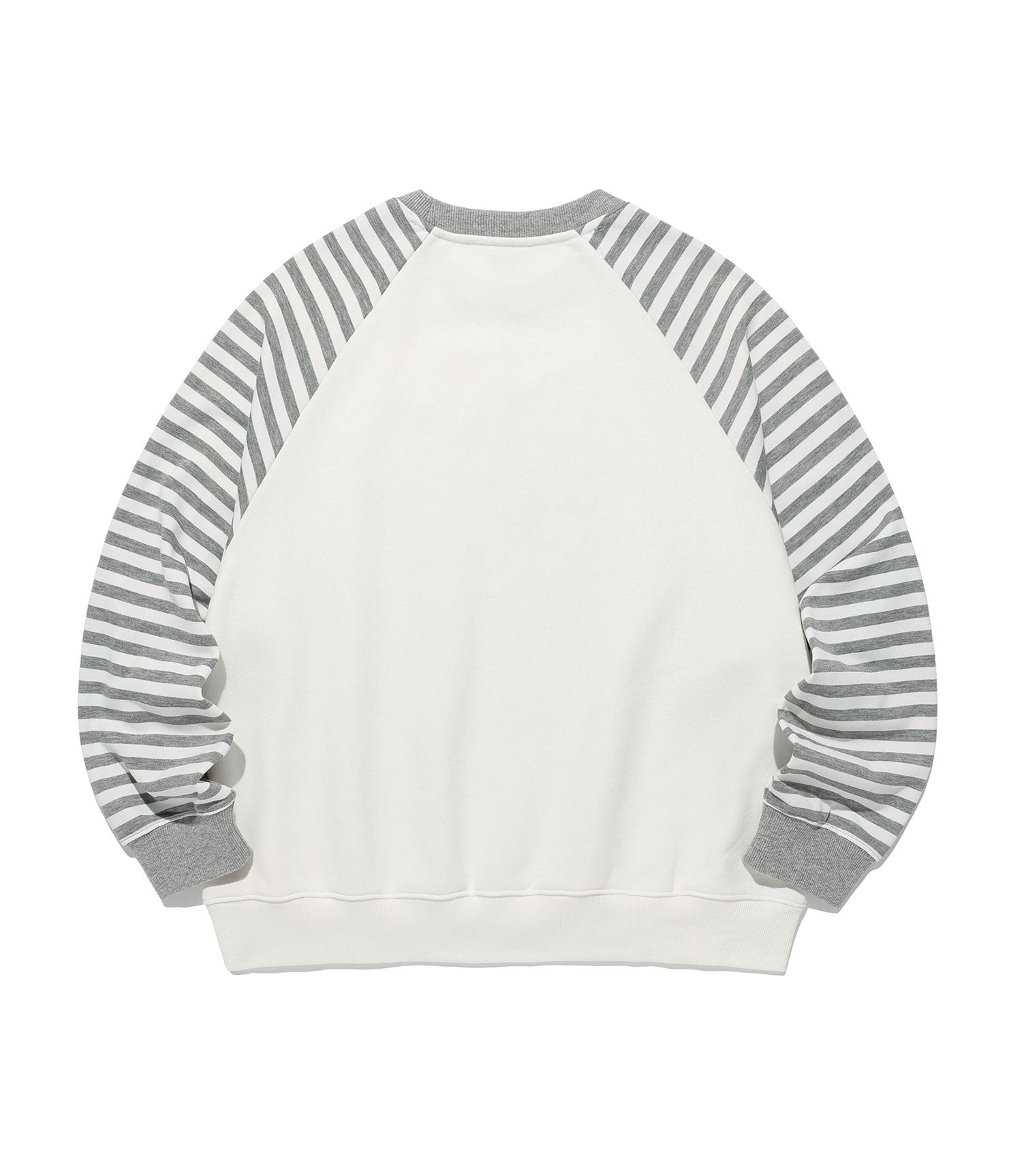 Nice Ghost Club Stripe 3 Star Raglan Sweatshirt in White