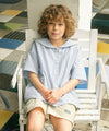 Marithé François Girbaud Enfant Short Sleeves Marine Blouse White