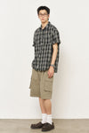 General Idea MAN Seersucker Half Check Shirt