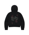 Mahagrid PRAY APPLIQUE CROP ZIP UP HOODIE