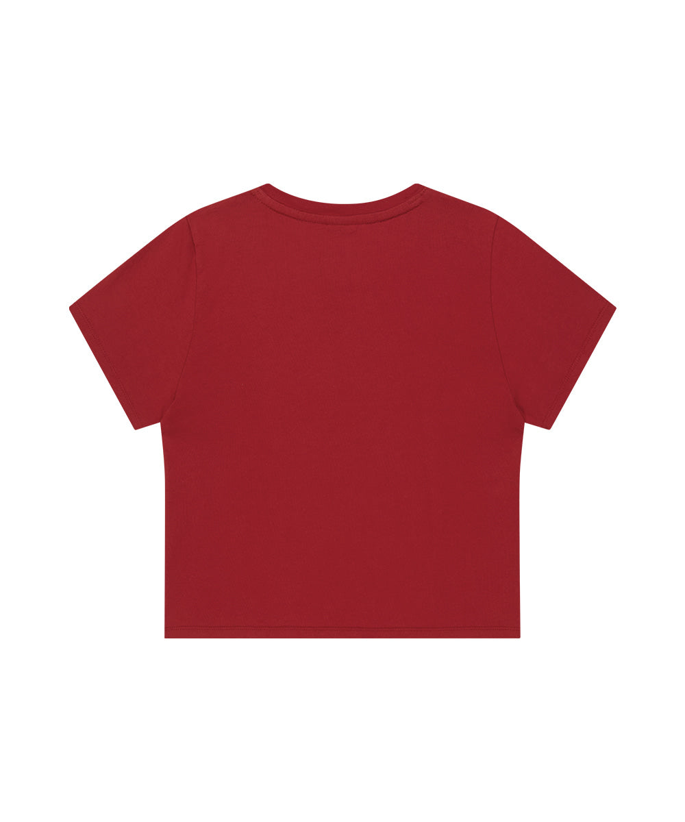 Mahagrid Gothic Applique Crop Tee