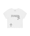Mahagrid Gothic Applique Crop Tee