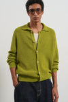 General Idea UNISEX Waffle Bouclé Collar Cardigan