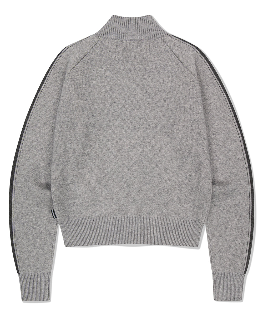 Mahagrid Youth Zip Up Cardigan [Grey]