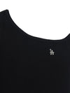 MLB Women's Basic Off Shoulder Shirring Ribbed Dress