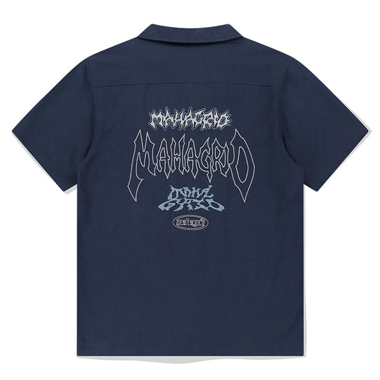 Mahagrid Multi-Logo Linen Half Shirt