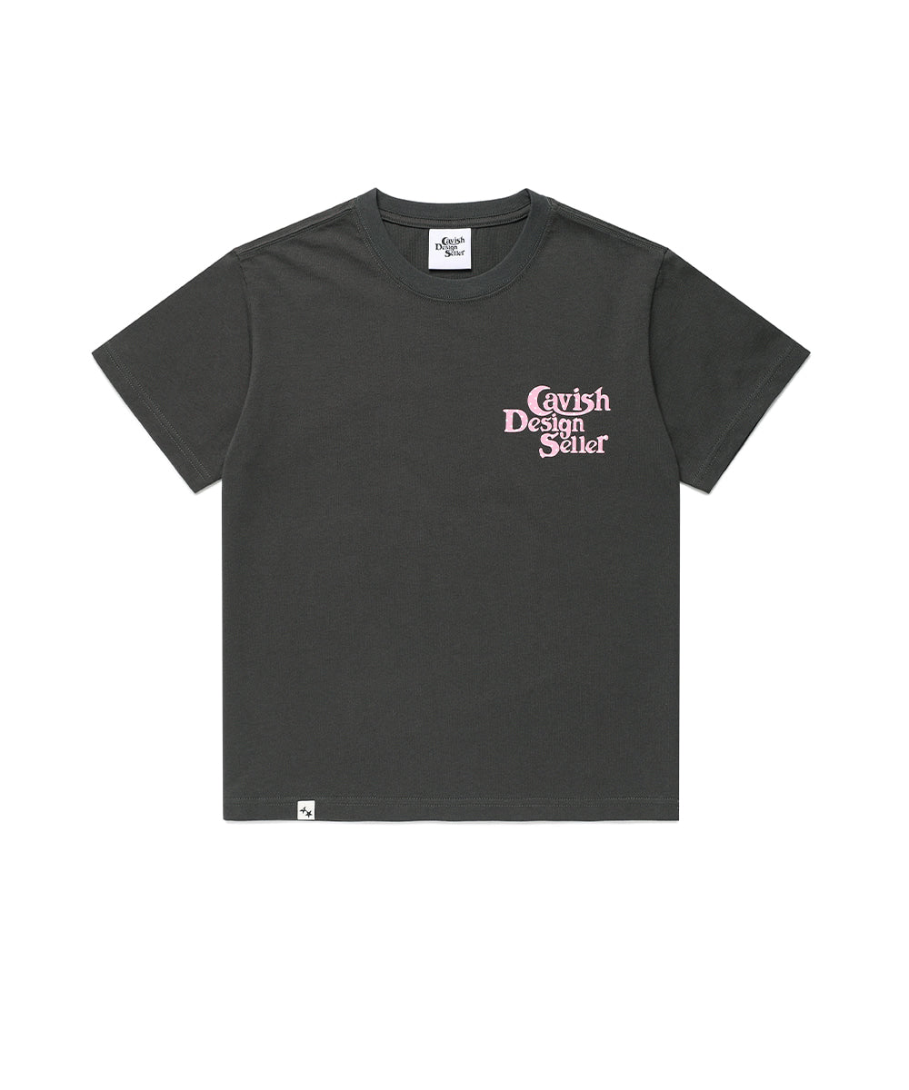 Cavish Women's Star Seller Logo Short Sleeve Tee [Charcoal]