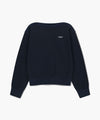 Marithé François Girbaud Women's Boat Neck Oversized Sweatshirt Navy