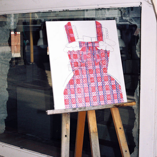 Nice Ghost Club Mimichan Ffats Check Ribbon Big Big Tee [White]